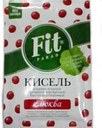 Кисель, Fit Parad (Фит Парад) 30 г витаминизированный клюква без сахара